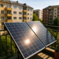 Balkonkraftwerk 800W auf einem Balkon montiert