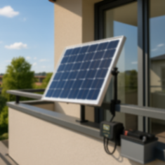 Mini-Solaranlage auf dem Balkon: Ein Komplettset im Einsatz